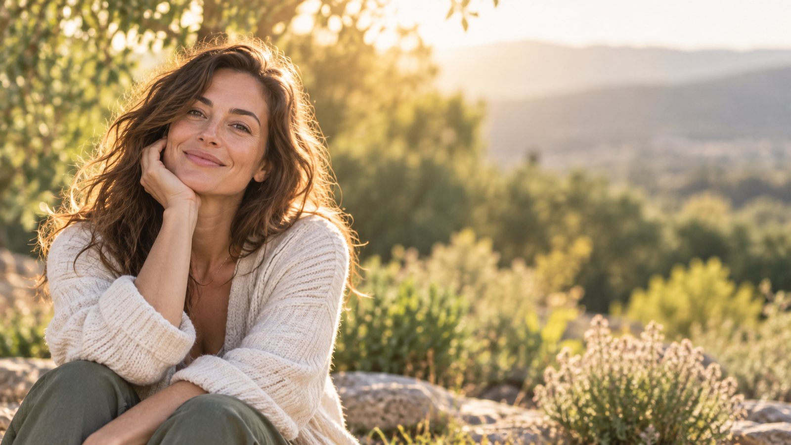 A person standing in sunlight, arms open — moving toward transformation and healing